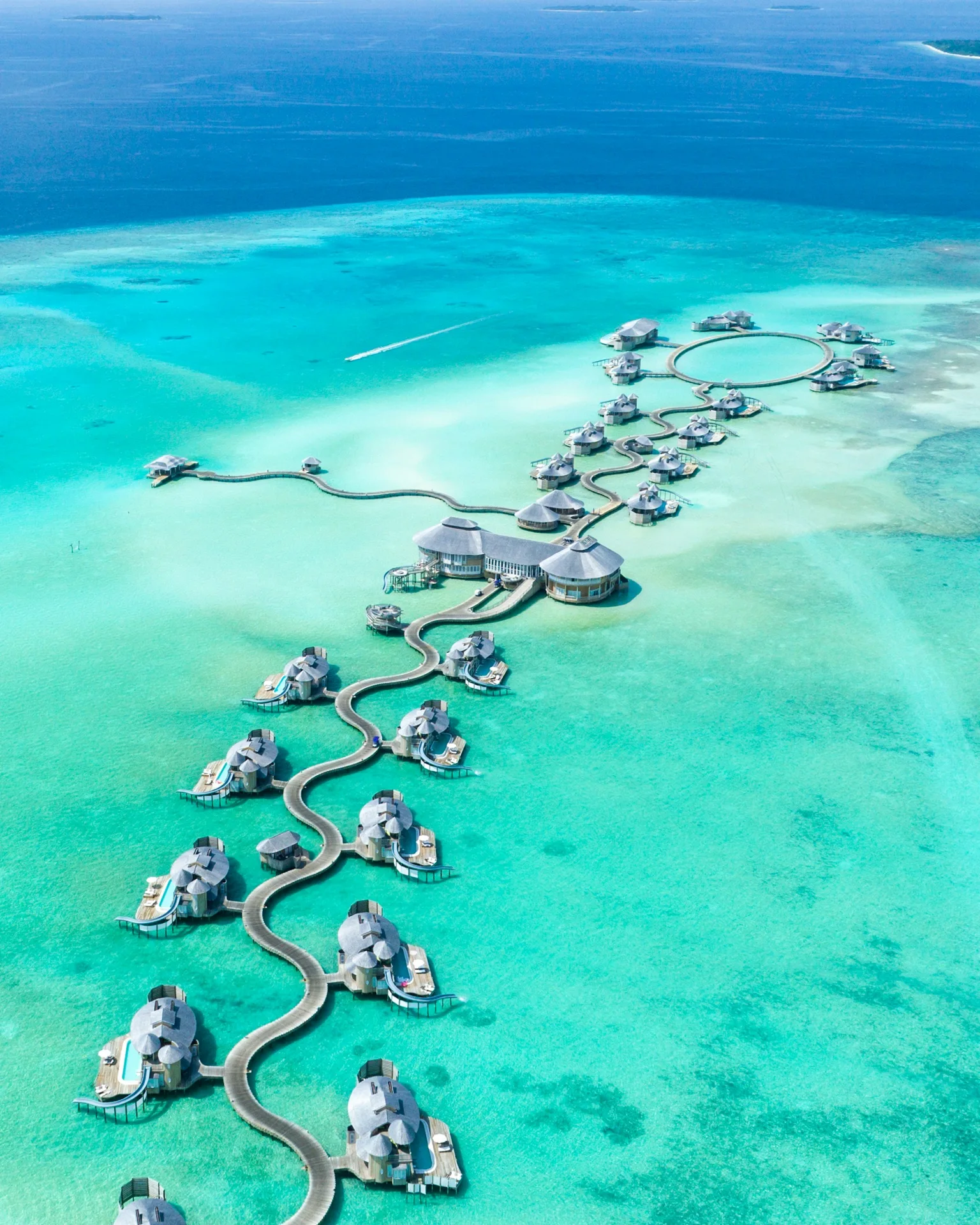 Maldives waterfront and island arrival setting