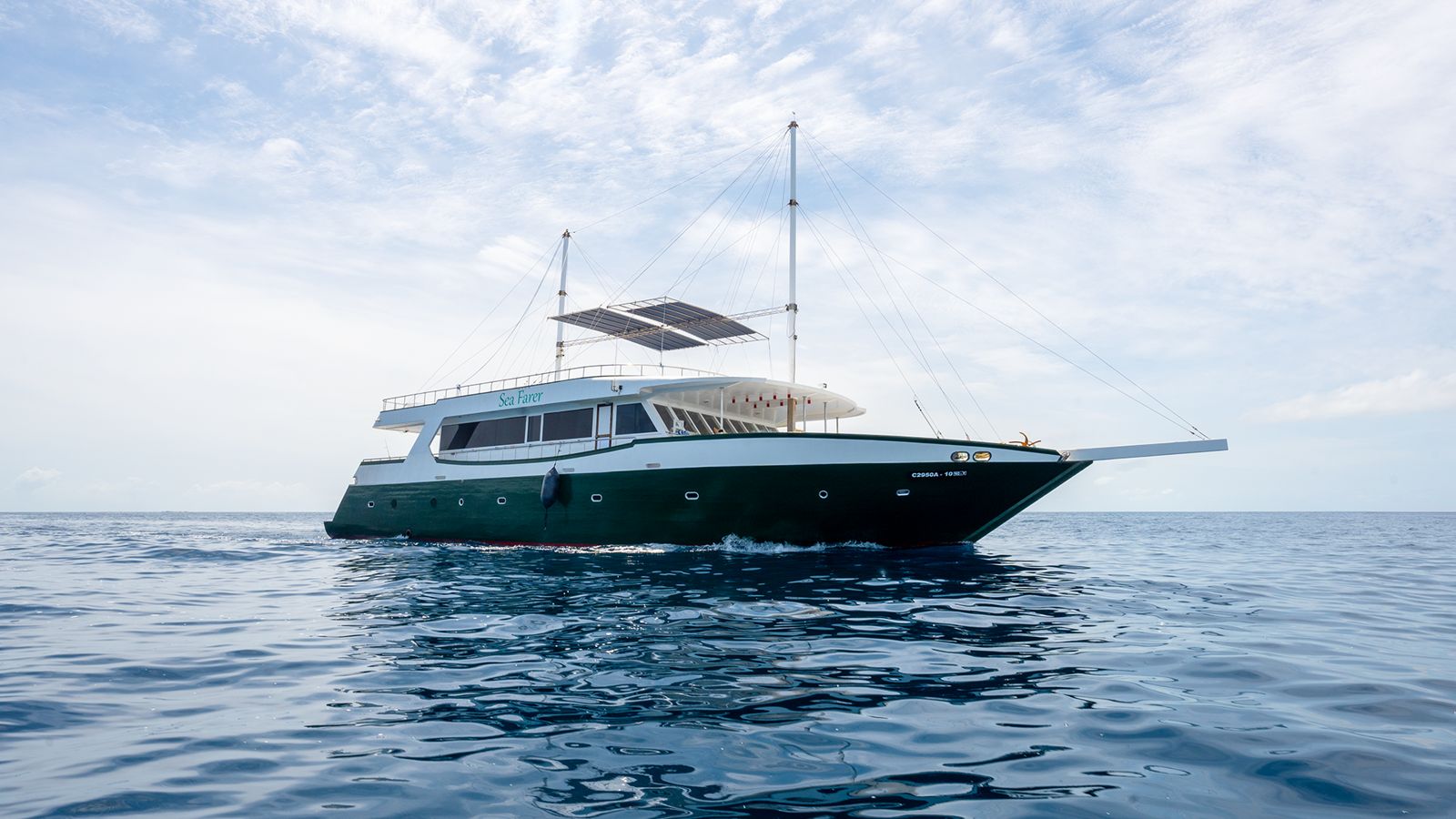Exterior view of Sea Farer at sea